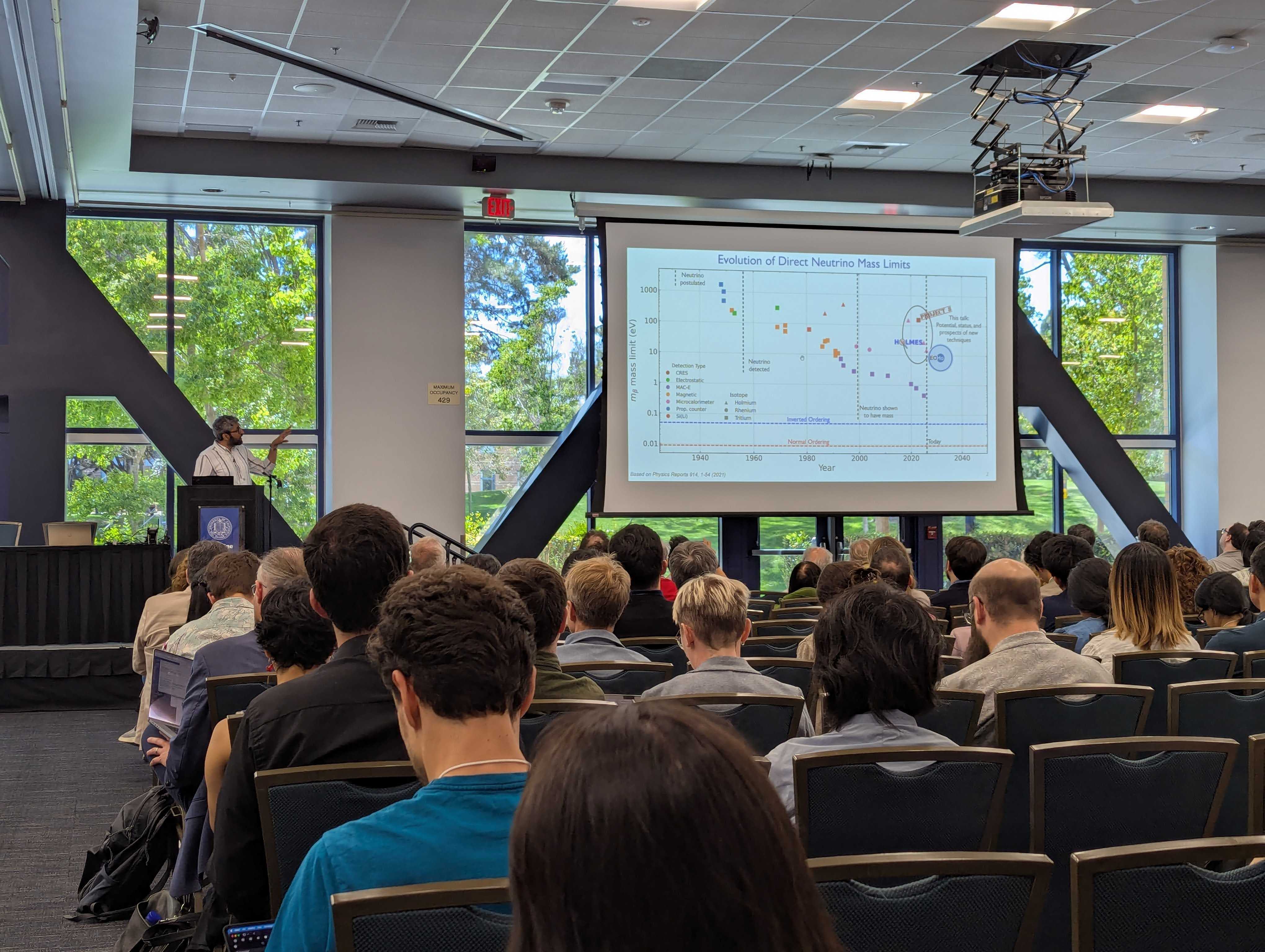 Pranava Surukuchi presenting at Neutrino 2026