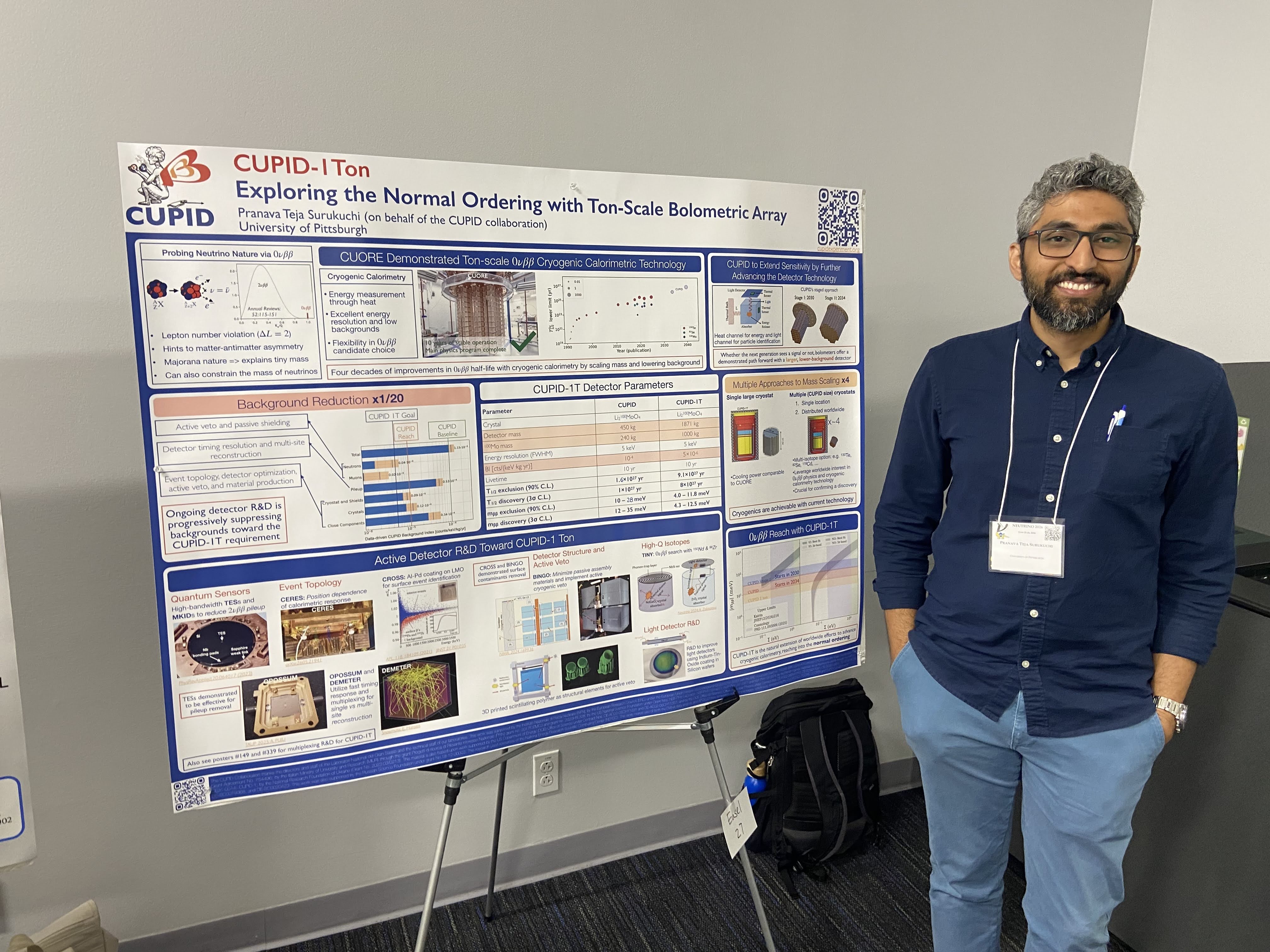Pranava presenting a CUPID poster