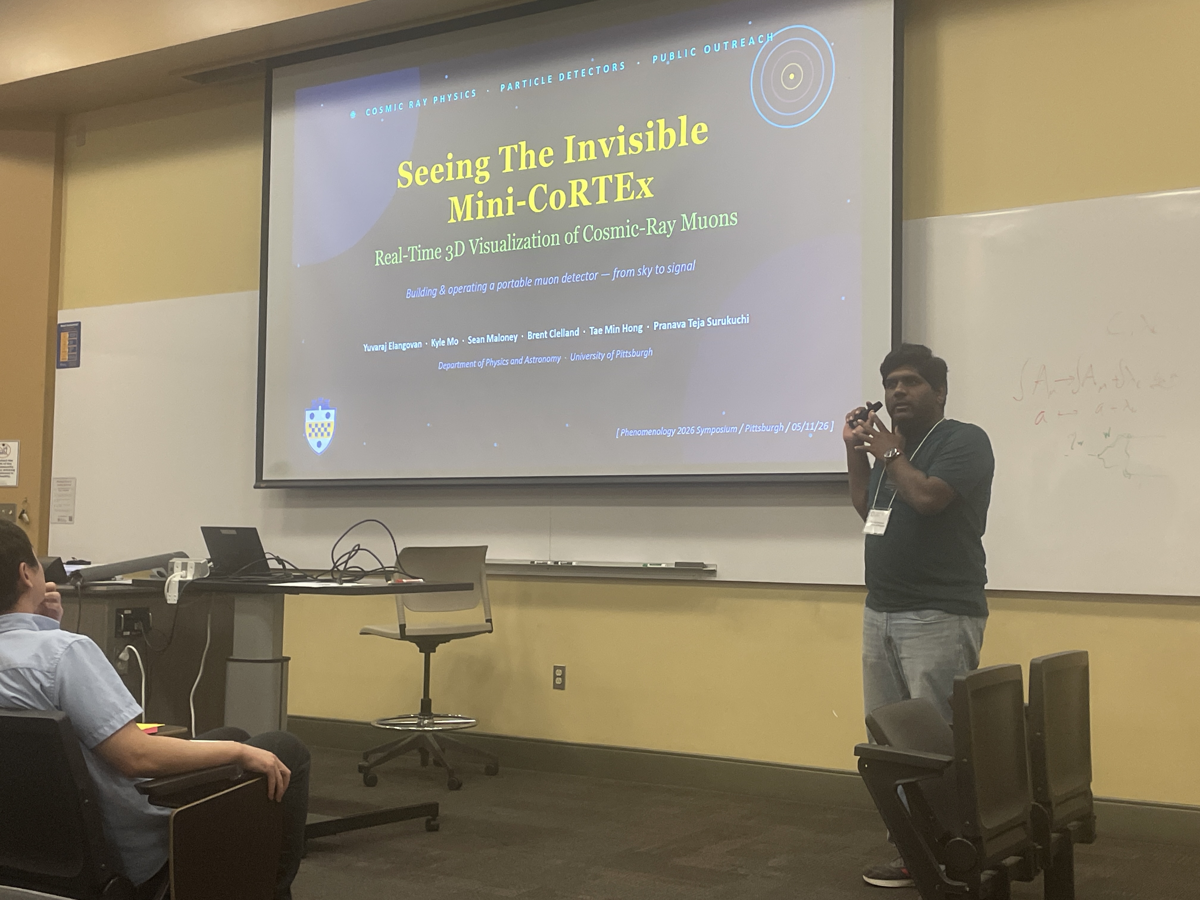 Yuvaraj Elangovan presenting about Pitt-CoRTEx at Pheno 2026
