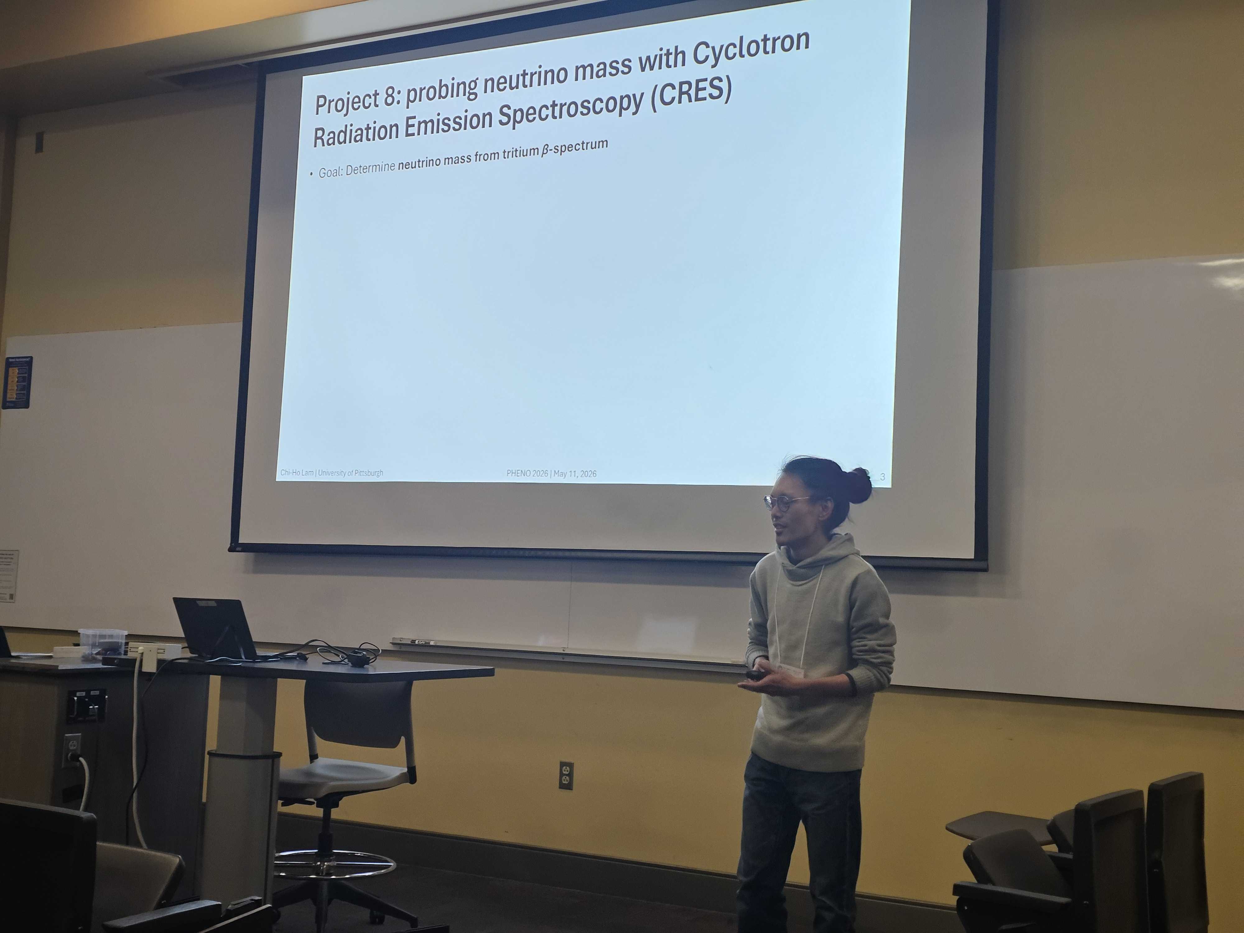 Chi-Ho Lam presenting at Pheno 2026